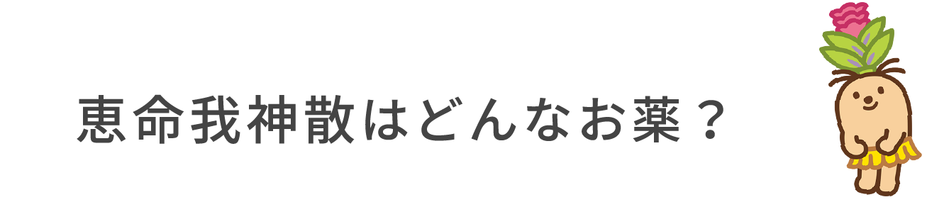 恵命我神散はどんなお薬？